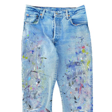 Load image into Gallery viewer, Vintage Distressed Thrashed Paint Splattered Levis 501 Jeans
