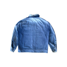 Load image into Gallery viewer, Vintage 1970s Faded Blue Thrashed Boxy Work Jacket
