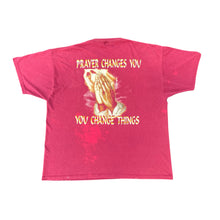 Load image into Gallery viewer, Vintage Thrashed Burgundy Black Jesus T-Shirt

