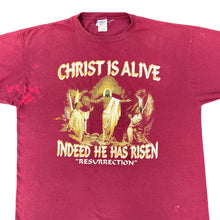 Load image into Gallery viewer, Vintage Thrashed Burgundy Black Jesus T-Shirt
