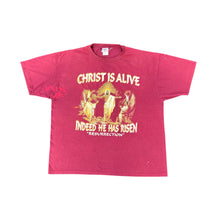 Load image into Gallery viewer, Vintage Thrashed Burgundy Black Jesus T-Shirt
