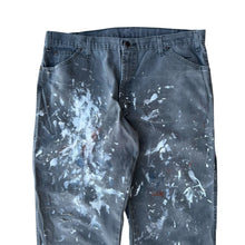 Load image into Gallery viewer, Vintage Olive Green Thrashed Paint Splattered Dickies Pants
