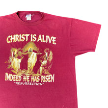 Load image into Gallery viewer, Vintage Thrashed Burgundy Black Jesus T-Shirt
