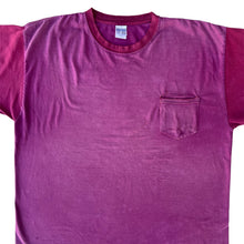 Load image into Gallery viewer, Vintage Faded And Repaired Two Tone Oversized Blank Pocket T-Shirt
