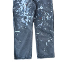 Load image into Gallery viewer, Vintage Olive Green Thrashed Paint Splattered Dickies Pants
