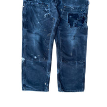 Load image into Gallery viewer, Vintage Faded Black Thrashed Baggy Double Knee Carhartt Pants
