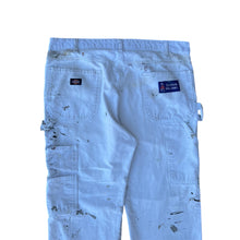 Load image into Gallery viewer, Vintage Distressed Thrashed White Dickies Painter Pants
