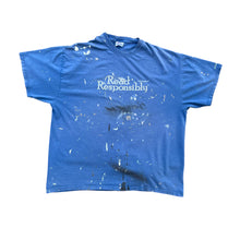 Load image into Gallery viewer, Vintage Read Responsibly Thrashed Paint Splattered T-Shirt
