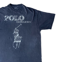 Load image into Gallery viewer, Vintage Faded Black Distressed Thrashed Polo Ralph Lauren T-Shirt
