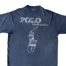 Load image into Gallery viewer, Vintage Faded Black Distressed Thrashed Polo Ralph Lauren T-Shirt
