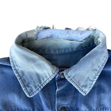 Load image into Gallery viewer, Vintage 1970s Faded Blue Thrashed Boxy Work Jacket
