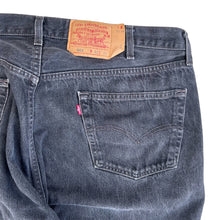Load image into Gallery viewer, Vintage Baggy Faded Black Levi’s 501 Jeans
