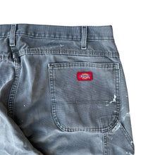 Load image into Gallery viewer, Vintage Olive Green Thrashed Paint Splattered Dickies Pants
