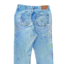 Load image into Gallery viewer, Vintage Distressed Thrashed Paint Splattered Levis 501 Jeans
