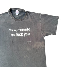 Load image into Gallery viewer, Vintage 1999 Thrashed Faded Black You Say Tomato T-Shirt
