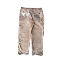 Load image into Gallery viewer, Vintage 1990s Faded Tan Carhartt Double Knee Painter Pants
