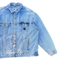 Load image into Gallery viewer, Vintage Thrashed Carhartt Light Wash Denim Jacket
