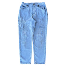 Load image into Gallery viewer, Vintage Distressed Thrashed And Repaired Lee Riders Jeans
