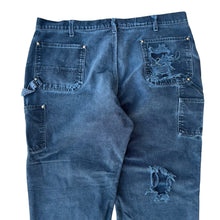 Load image into Gallery viewer, Vintage Faded Black Thrashed Baggy Double Knee Carhartt Pants
