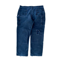 Load image into Gallery viewer, Vintage Faded Black Thrashed Baggy Double Knee Carhartt Pants
