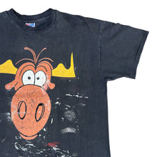 Load image into Gallery viewer, Vintage Thrashed Bullwinkle Faded Black Painter T-Shirt
