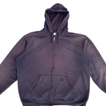 Load image into Gallery viewer, Vintage Oversized Sun Faded Black Thrashed Carhartt Hoodie
