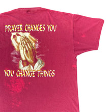 Load image into Gallery viewer, Vintage Thrashed Burgundy Black Jesus T-Shirt
