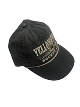 Load image into Gallery viewer, Vintage 1990s Faded Black Yellow Stone Hockey Club SnapBack Hat
