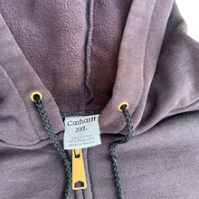 Load image into Gallery viewer, Vintage Oversized Sun Faded Black Thrashed Carhartt Hoodie
