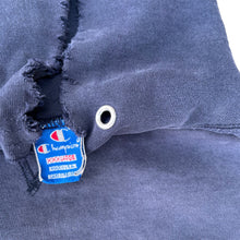 Load image into Gallery viewer, Vintage 1990s Faded Thrashed Navy Blue Champion Hoodie
