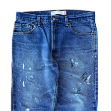 Load image into Gallery viewer, Vintage Paint Splattered Released Hem Levis 505 Jeans
