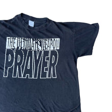 Load image into Gallery viewer, Vintage Faded Black Distressed Thrashed Boxy Prayer T-shirt
