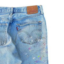 Load image into Gallery viewer, Vintage Distressed Thrashed Paint Splattered Levis 501 Jeans
